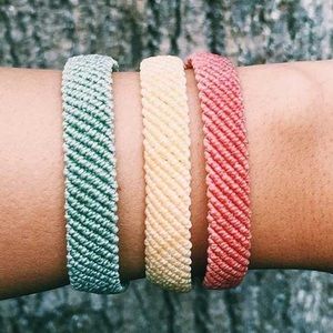 Set of three friendship bracelets